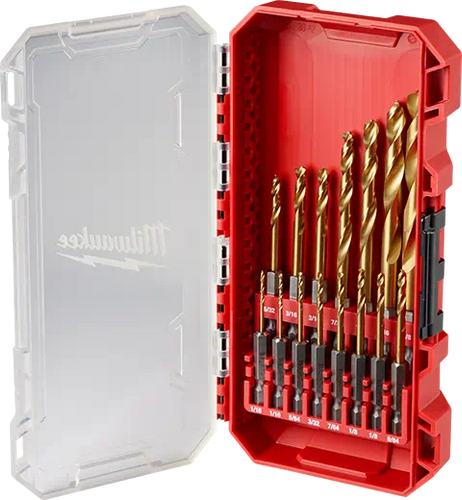 Milwaukee® SHOCKWAVE Impact Duty™ RED HELIX™ Titanium Drill Bit Set - 15PC (15Pc)