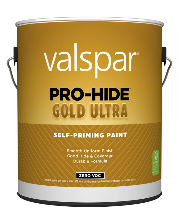 Valspar® Pro-Hide® Gold Ultra Interior Self-Priming Paint Flat 1 Gallon Pastel Base (1 Gallon, Pastel Base)