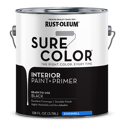 Rust-Oleum Sure Color Eggshell Interior Wall Paint 1 Gallon Black