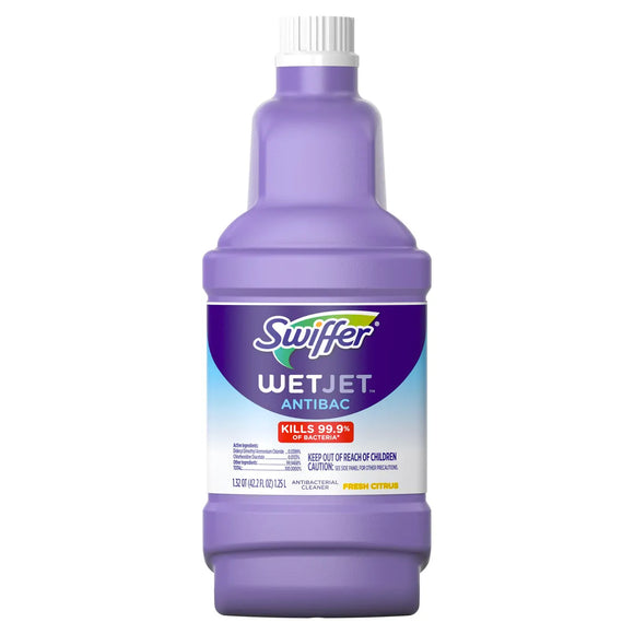 Swiffer® WetJet™ Antibacterial Solution Refill Fresh Citrus Scent (42.2 fl oz)