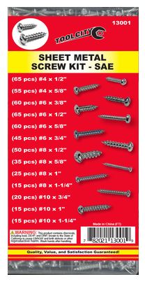 Tool City  Sheet Metal Screw Kit - SAE