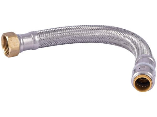 Cash Acme & Sharkbite Max Brass Push Braided Water Heater Connector 3/4 in. x 3/4 in. FIP (3/4 x 3/4)