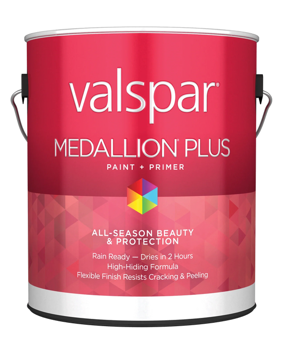 Valspar® Medallion® Plus Exterior Paint + Primer Flat 1 Gallon Clear Base