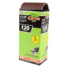 Gator Aluminum Oxide Sanding Belts (3 X 18 50 Grit 2 Pack)