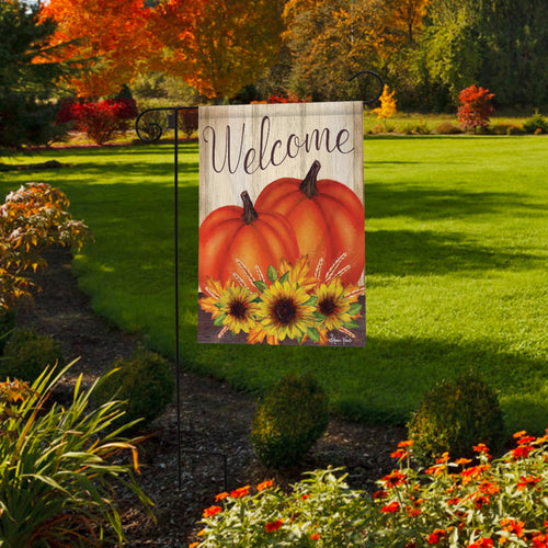 Briarwood Lane Pumpkin Pair Autumn Garden Flag