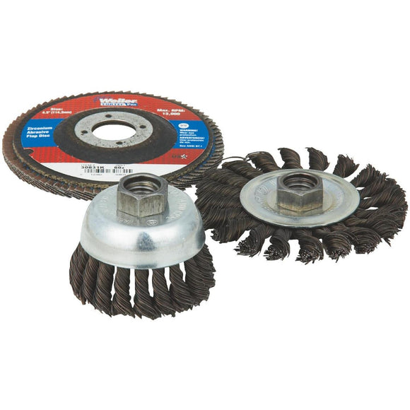 Weiler Vortec 3 pcs Angle Grinder Abrasive Set