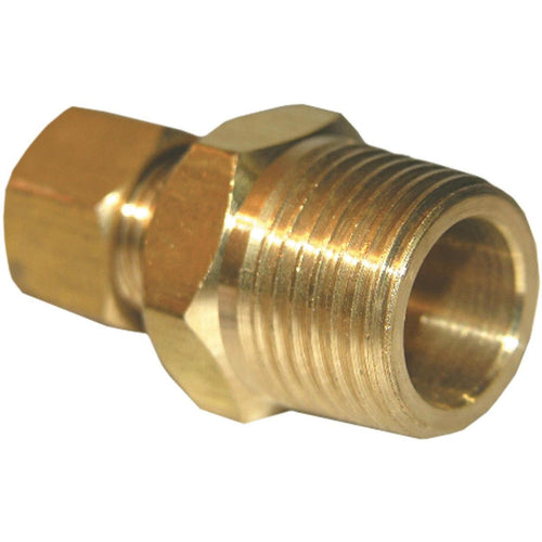 Lasco 1/4 In. C x 3/8 In. MPT Brass Compression Adapter