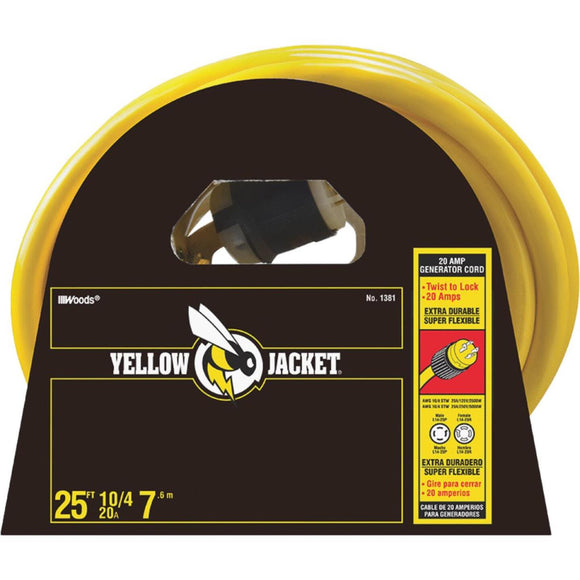 Yellow Jacket 25 Ft. 10/4 Heavy-Duty Generator Cord