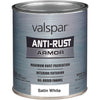 Valspar Anti-Rust Oil-Based Satin Armor Rust Control Enamel, White, 1 Qt.