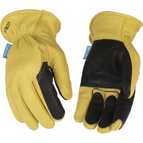 Kinco Hydroflector™ Water-Resistant Premium Grain Buffalo Driver With Double-Palm Glove (Large)