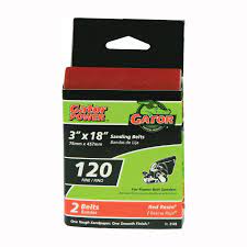 Gator Aluminum Oxide Sanding Belts (3 X 18 50 Grit 2 Pack)