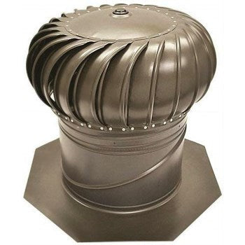 LL Bldg Prods GIC12WW Master Flow Internally Braced Rotary Turbine w/Base, Weathered Wood Color Finish, ~ 12