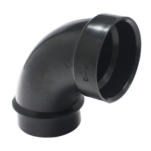 Canplas ABS DWV 1/4 or 90° Long Turn Street Elbow Spigot x Hub