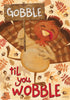 Briarwood Lane Gobble Turkey Thanksgiving Garden Flag