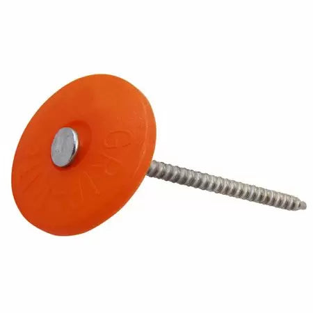 Grip-Rite Round Plastic Cap Roofing Nail 1-1/4 L in