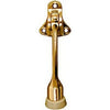 Doorstop, Wall-Mount, Kick-Down, Bright Brass, 4-In.