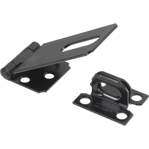 National 3-1/4 In. Black Non-Swivel Safety Hasp