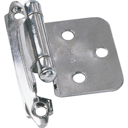 Laurey Chrome Self-Closing Overlay Hinge with Wood Screws (2-Pack)