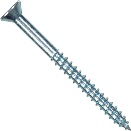 Hillman #14 x 1 In. Flat Head Phillips Zinc Wood Screw (100 Ct.)