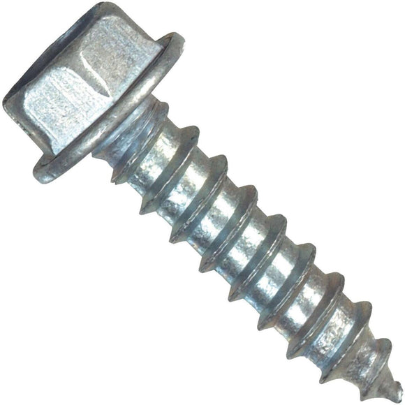 Hillman #10 x 1-1/4 In. Slotted Hex Washer Head Zinc Sheet Metal Screw (100 Ct.)