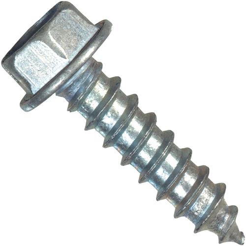 Hillman #14 x 1-1/2 In. Slotted Hex Washer Head Zinc Sheet Metal Screw (100 Ct.)