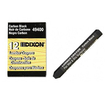 Dixon/Prang/Ticonderoga 49400 Lumber Crayons ~ Carbon Black